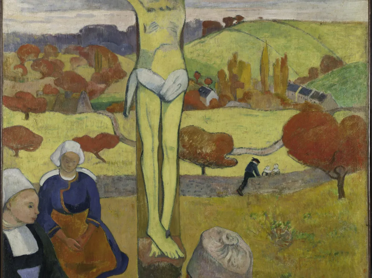 "The Yellow Christ," 1889, Paul Gauguin, French; oil on canvas. Albright-Knox Art Gallery, General Purchase Funds, 1946:4