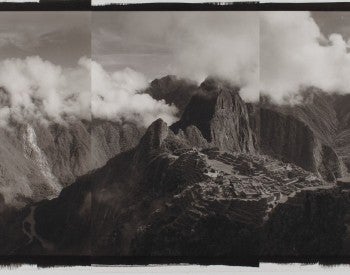 Machu Pichu in black and white