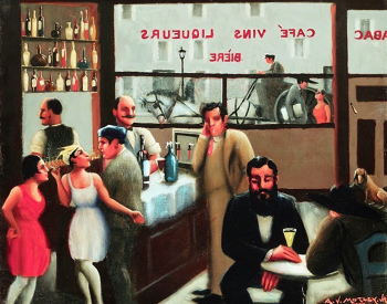 Café​, Paris, oil on canvas