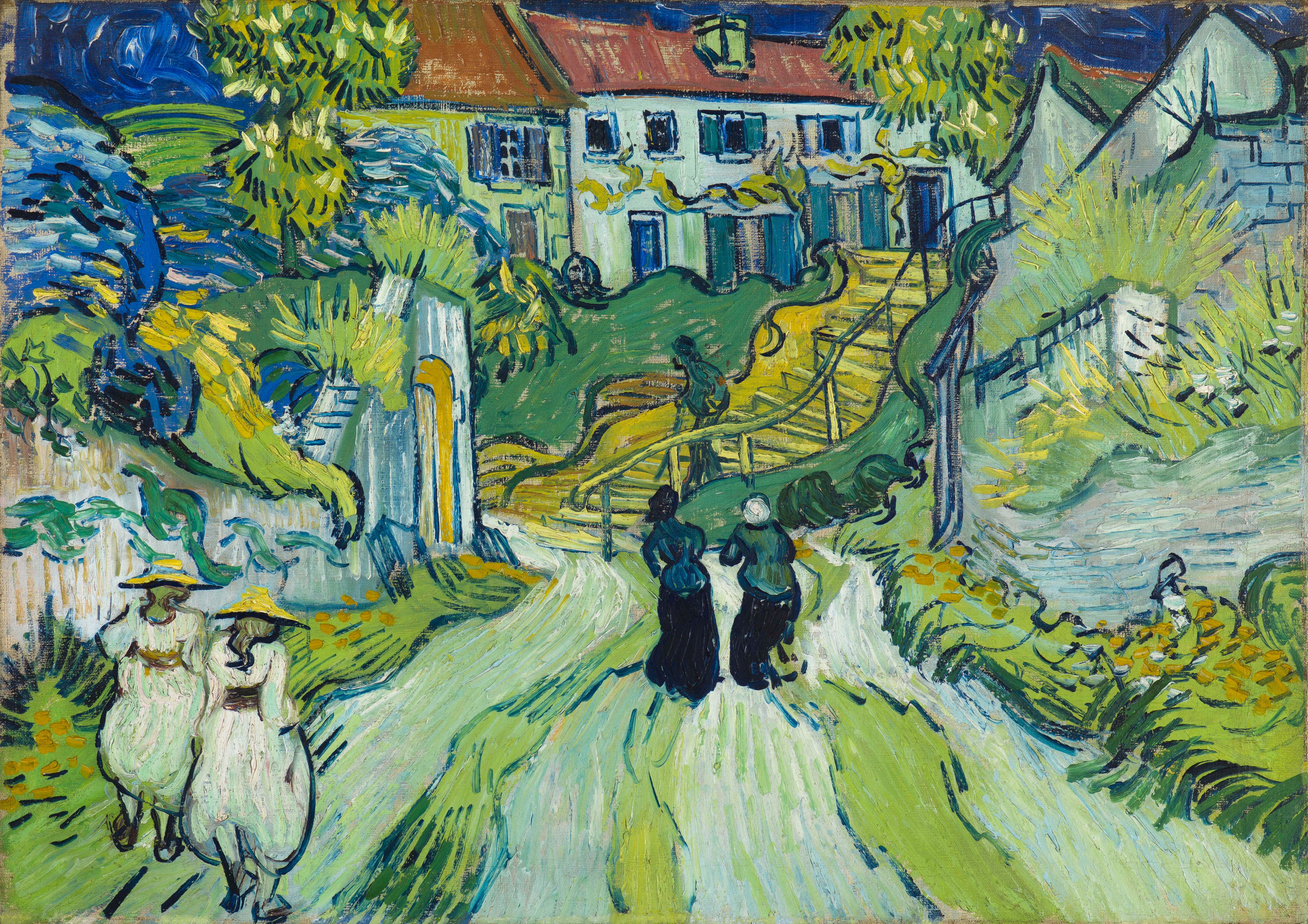 Vincent van Gogh (Dutch, 1853–1890). Stairway at Auvers, 1890. Oil on canvas; 19 11/16 x 27 3/4 in. (50 x 70.5 cm). Saint Louis Art Museum, museum purchase 1:1935.