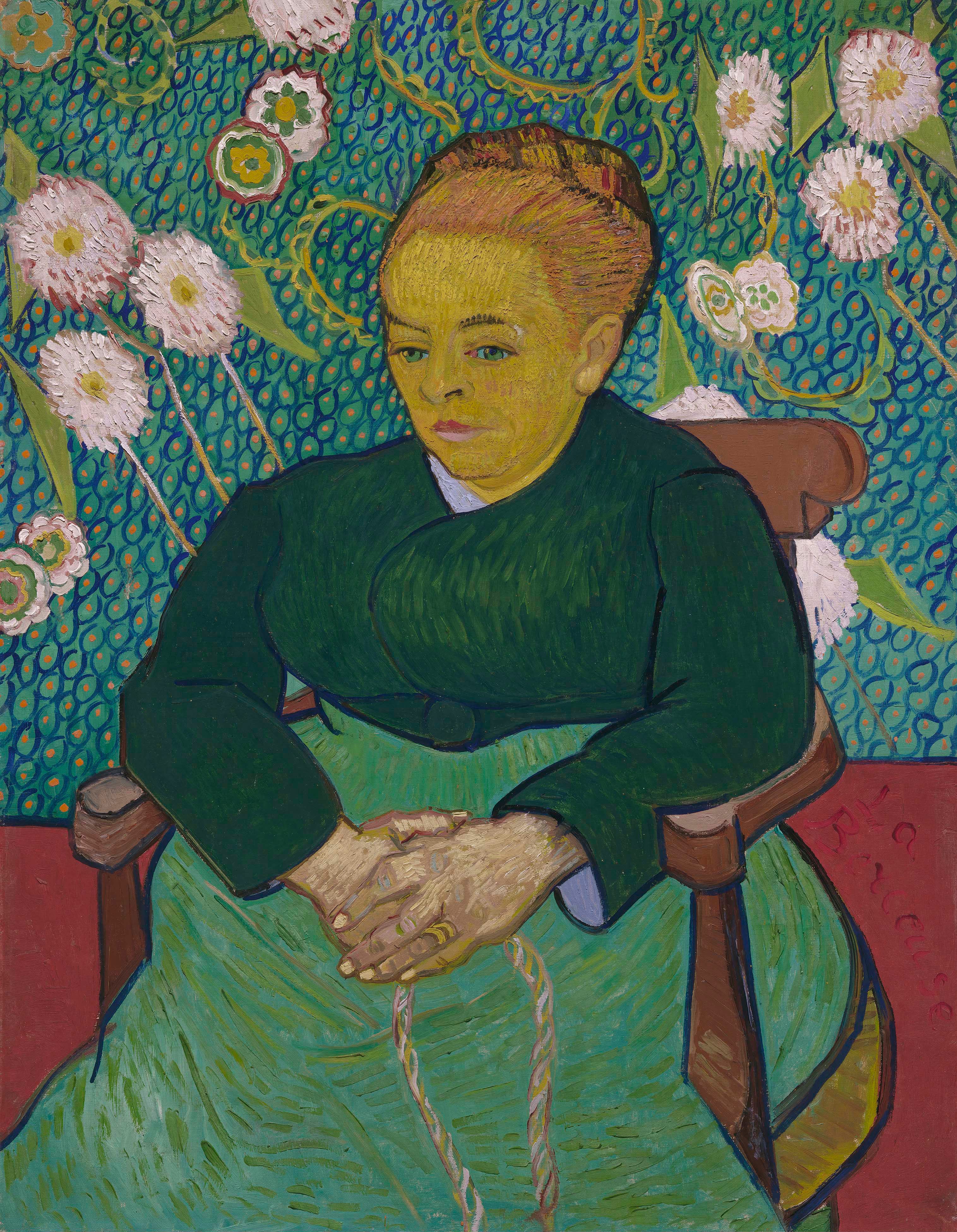 Lullaby:Madame Augustine Roulin Rocking a Cradle (La Berceuse), 1889 — Vincent van Gogh