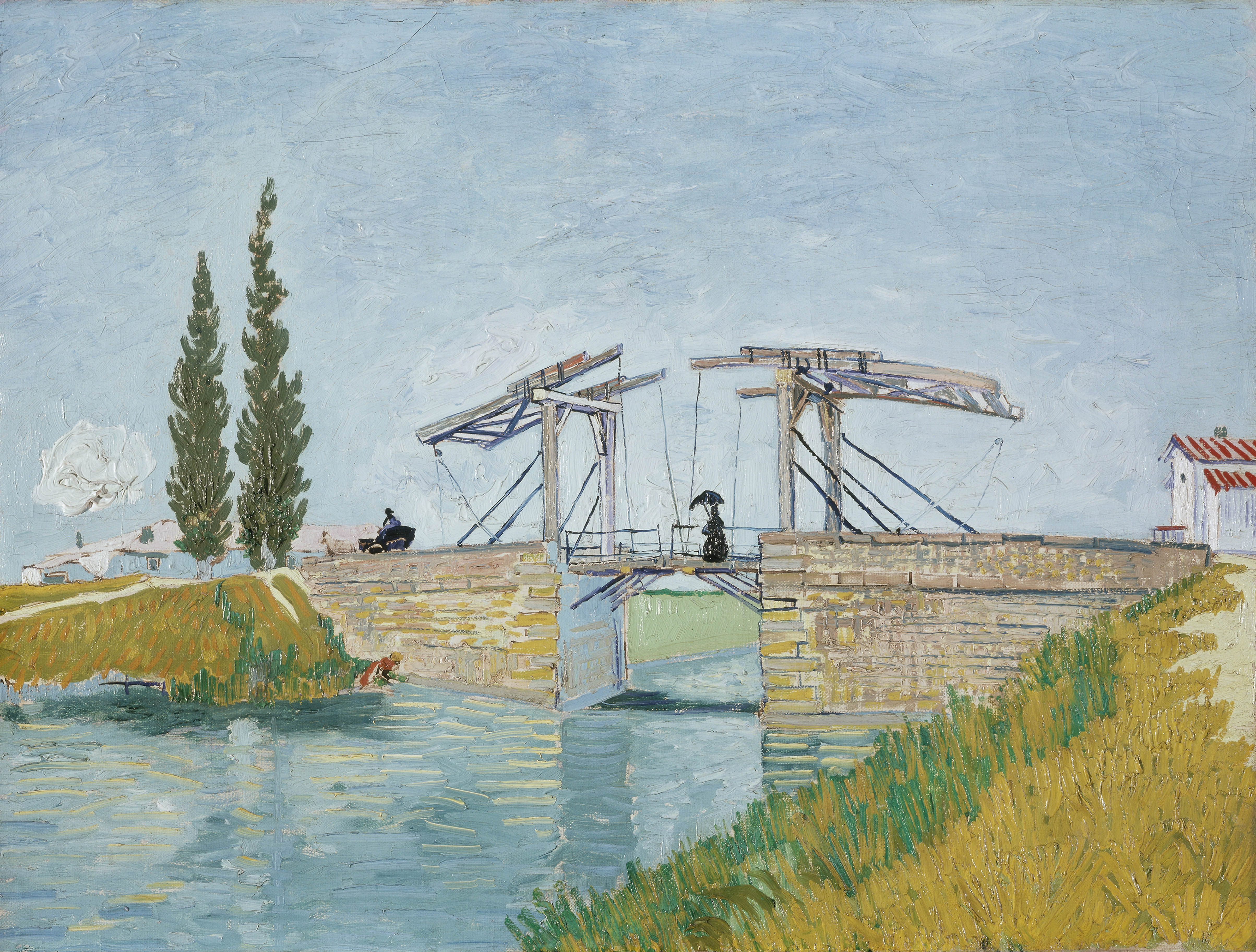 Vincent van Gogh (Dutch, 1853–1890). The Drawbridge, 1888. Oil on canvas; 19 1/2 x 25 3/8 in. (49.5 x 64.5 cm). Wallraf-Richartz-Museum & Fondation Corboud, Cologne, WRM 1197.