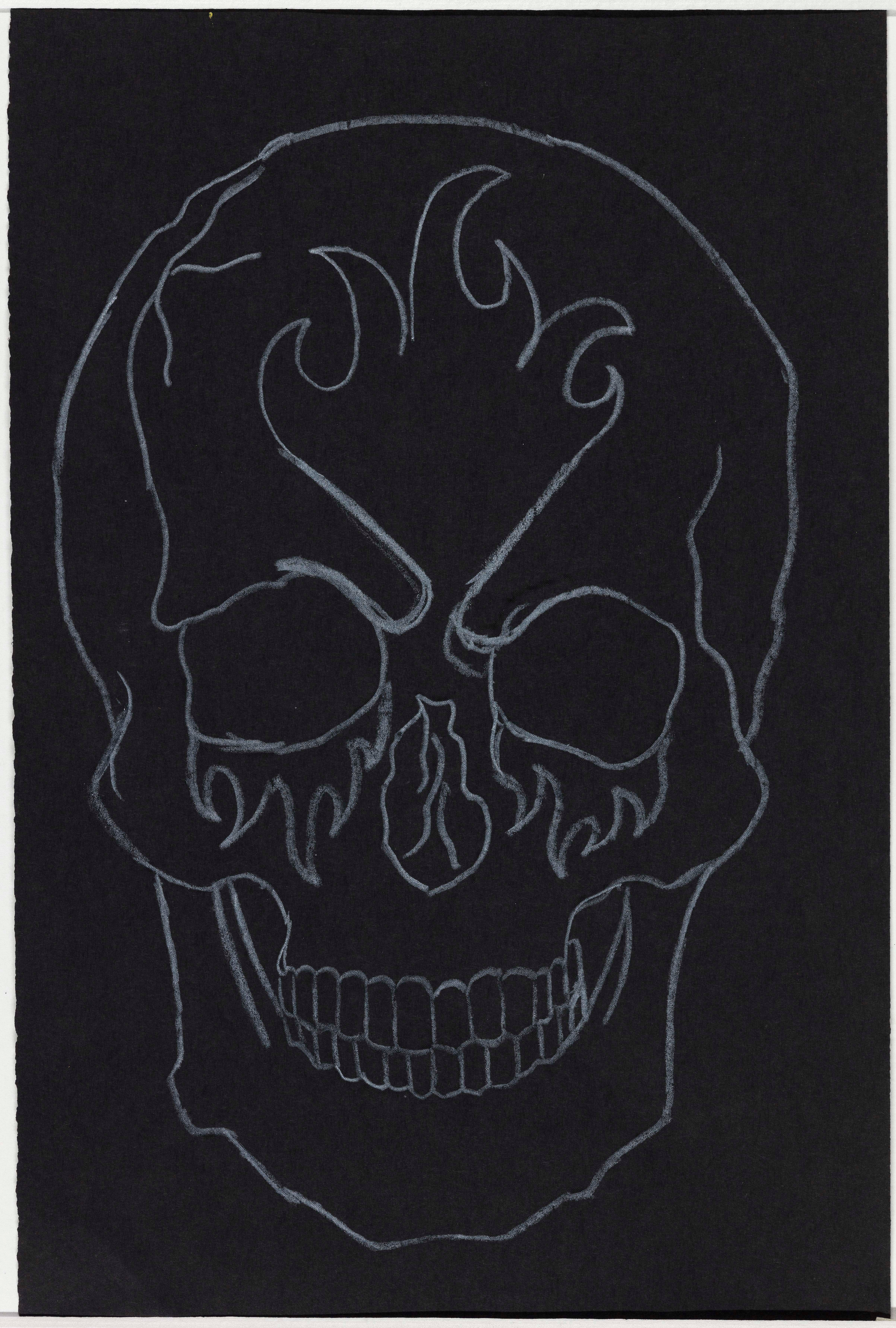 Sincere Harris, "Skull," drawing, Grade 6, Teacher: Monica Sina.