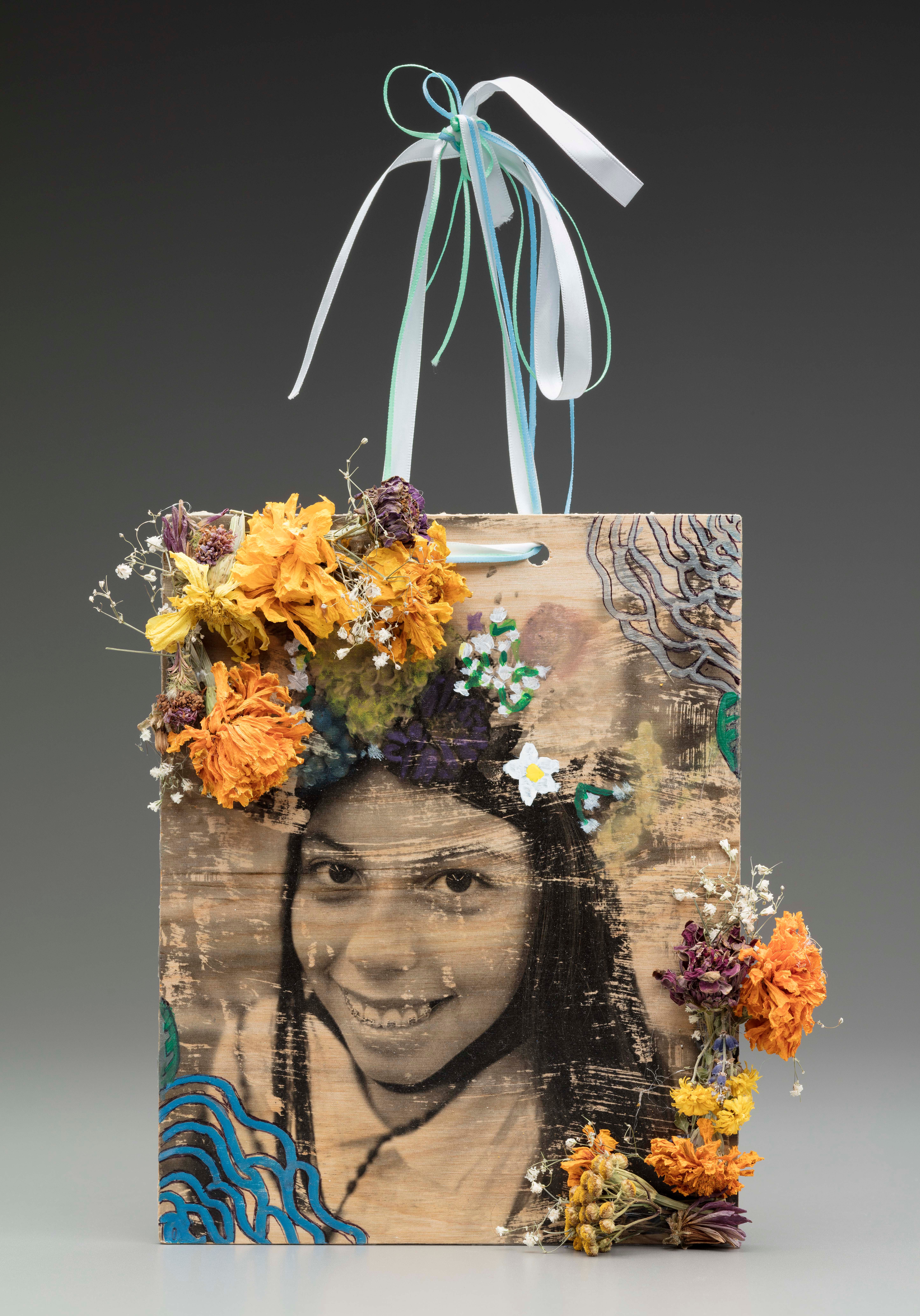 Mariana Palafox, "Flower Crown," mixed media 3D, Grade 8, Teacher: Kendra Lincourt. 