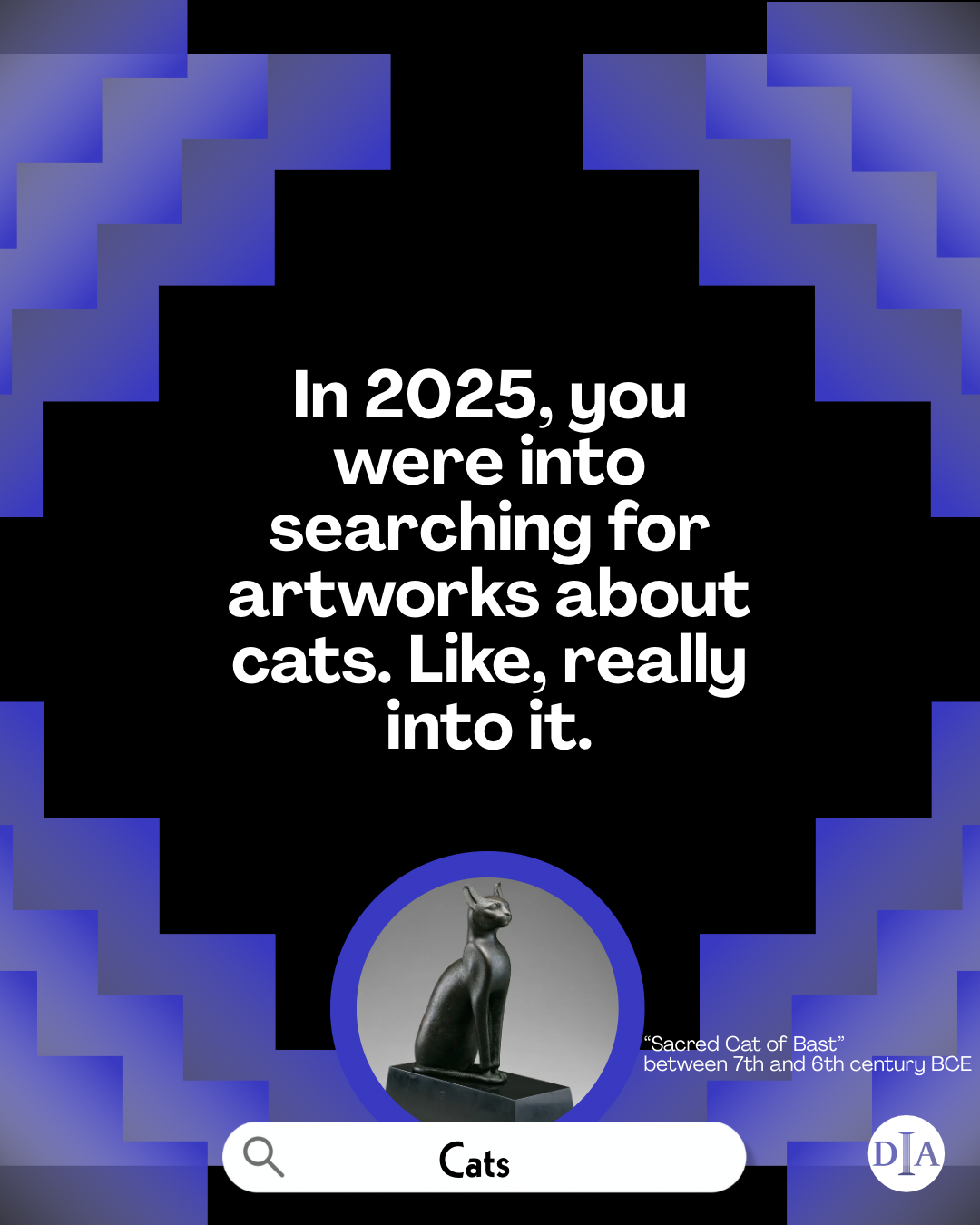 In 2025, you were into searching for artwork about cats. Like, really into it.