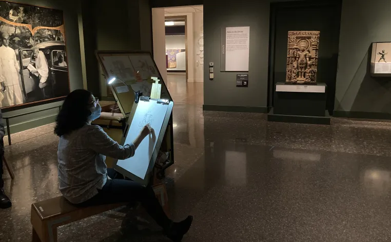 Drawing in the Japanese & Korean Art and Indian & Southeast Asian Art galleries