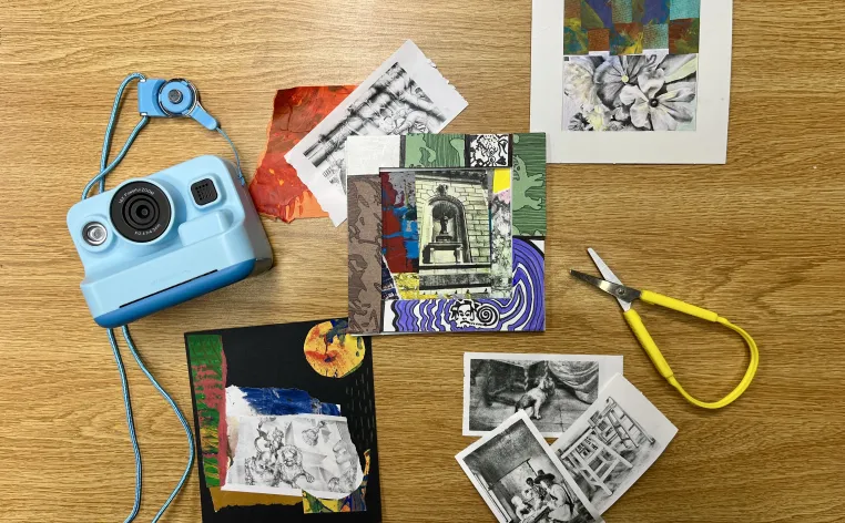 Examples of Instant Photo Collages made in the DIA's Artmaking studio