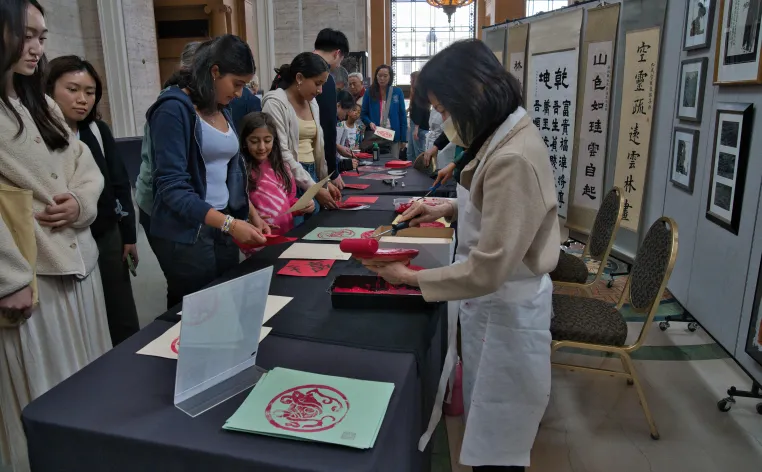 A prior year's AAPI cultural demonstration display