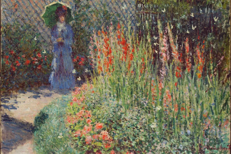 “Rounded Flower Bed (Corbeille de fleurs),” 1876, Claude Monet, oil on canvas. Detroit Institute of Arts