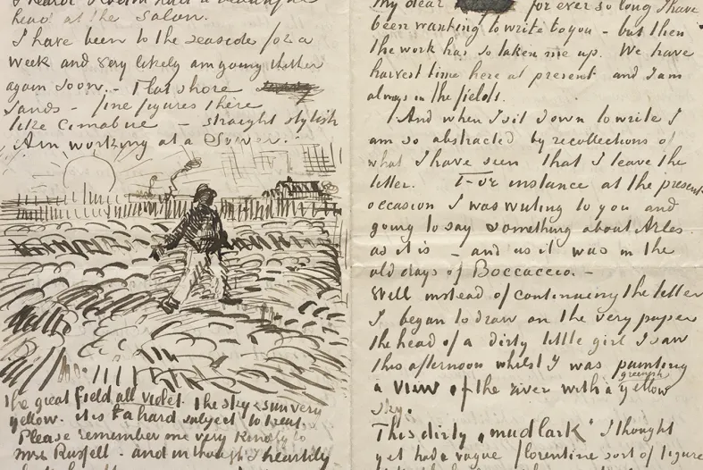 A letter from Vincent Van Gogh to John Peter Russell