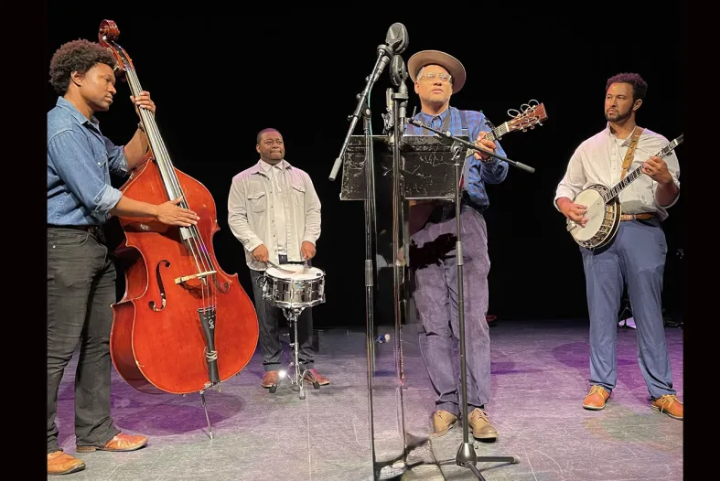 Dom Flemons and band onstage