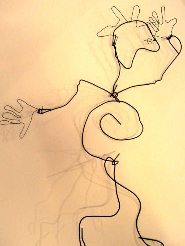 Wire sculpture made in the DIA's art-making studio