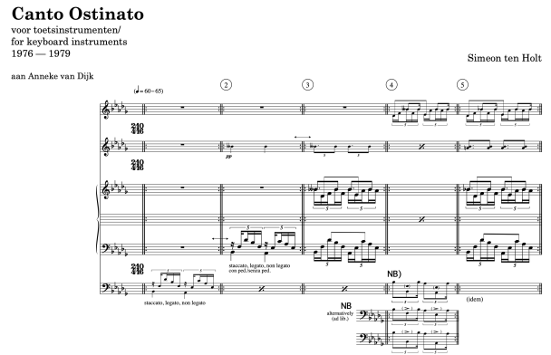 Justin Snyder, Canto Ostinato