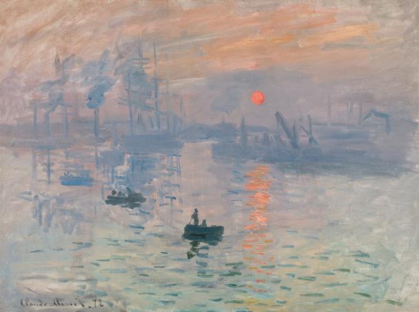 Image: Claude Monet, Impression, Sunrise, 1872, oil on canvas, Musée Marmottan Monet, Paris.