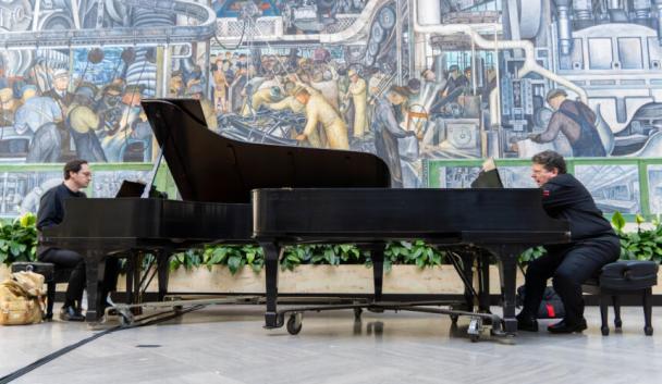 Pianists in Rivera Court