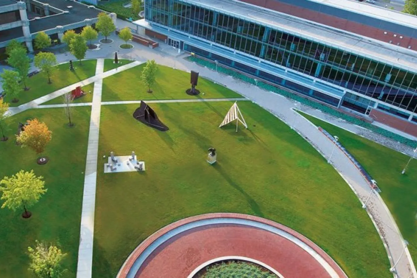 Aerial view of the sculpture