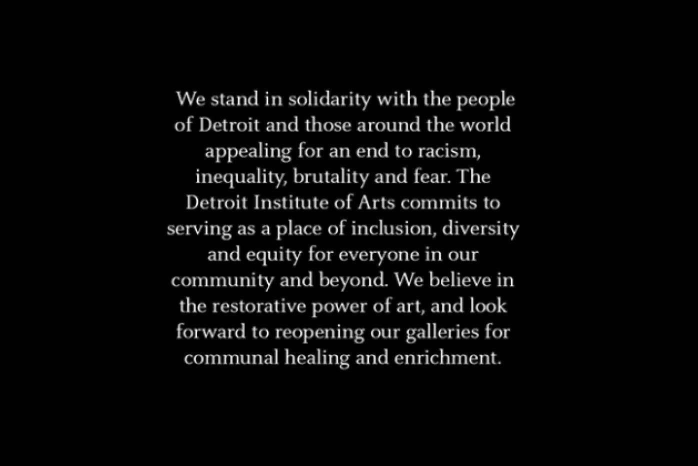 Message from Director on Equality