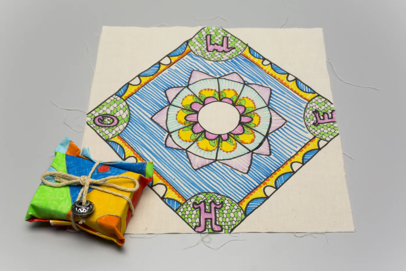 An example of bojagi made in the DIA's Art-Making studio