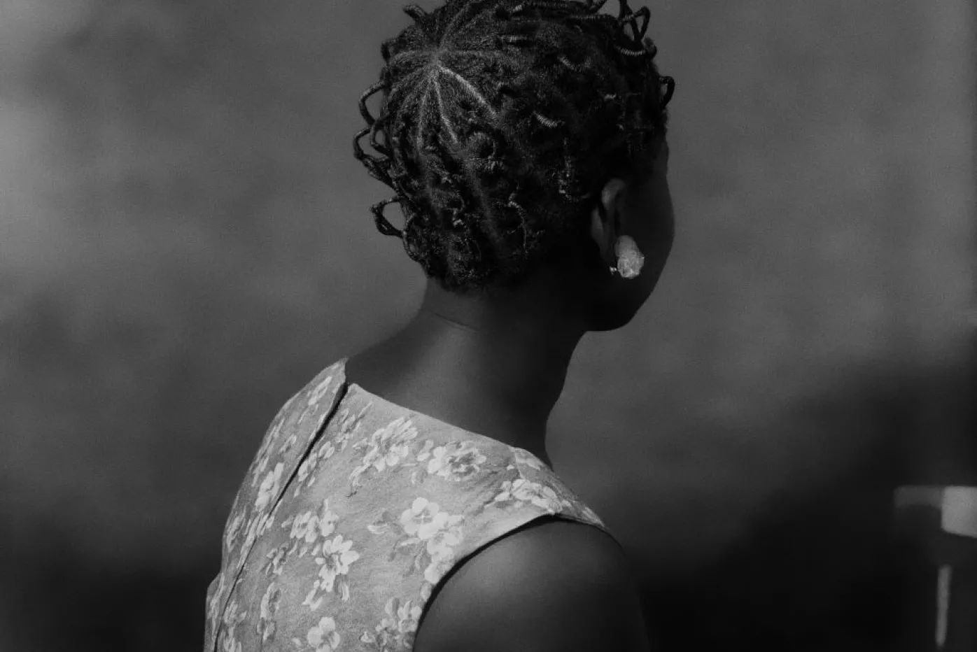 James Barnor (Ghana, b. 1929). Ms. Bruce portrayed in her new hairstyle after school, Ever Young Studio, Jamestown, Accra, 1956 (printed 2010–20). Gelatin silver print. Galerie Clémentine de la Féronnière, Paris. © James Barnor, courtesy Galerie Clémentine de la Féronnière, Paris.