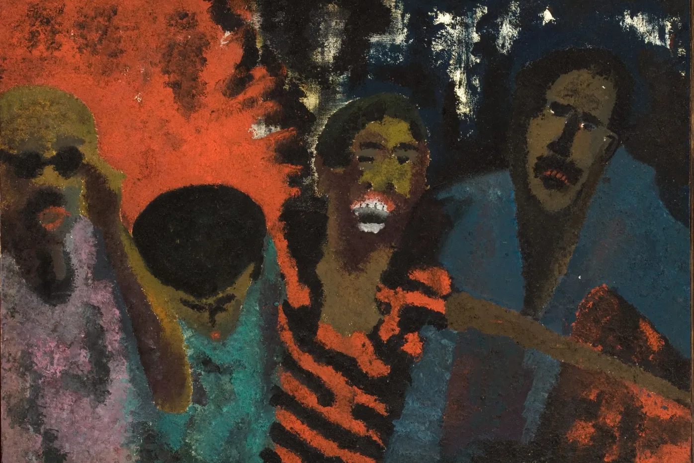 Vincent Smith, The Fire Next Time, 1968, oil and sand on canvas. Detroit Institute of Arts, Museum Purchase, W. Hawkins Ferry Fund, 2005.3.