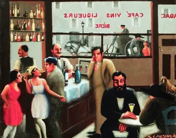 Café​, Paris, oil on canvas