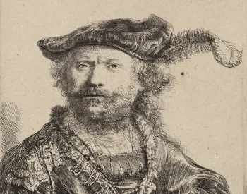 Self Portrait in a Velvet Cap with Plume