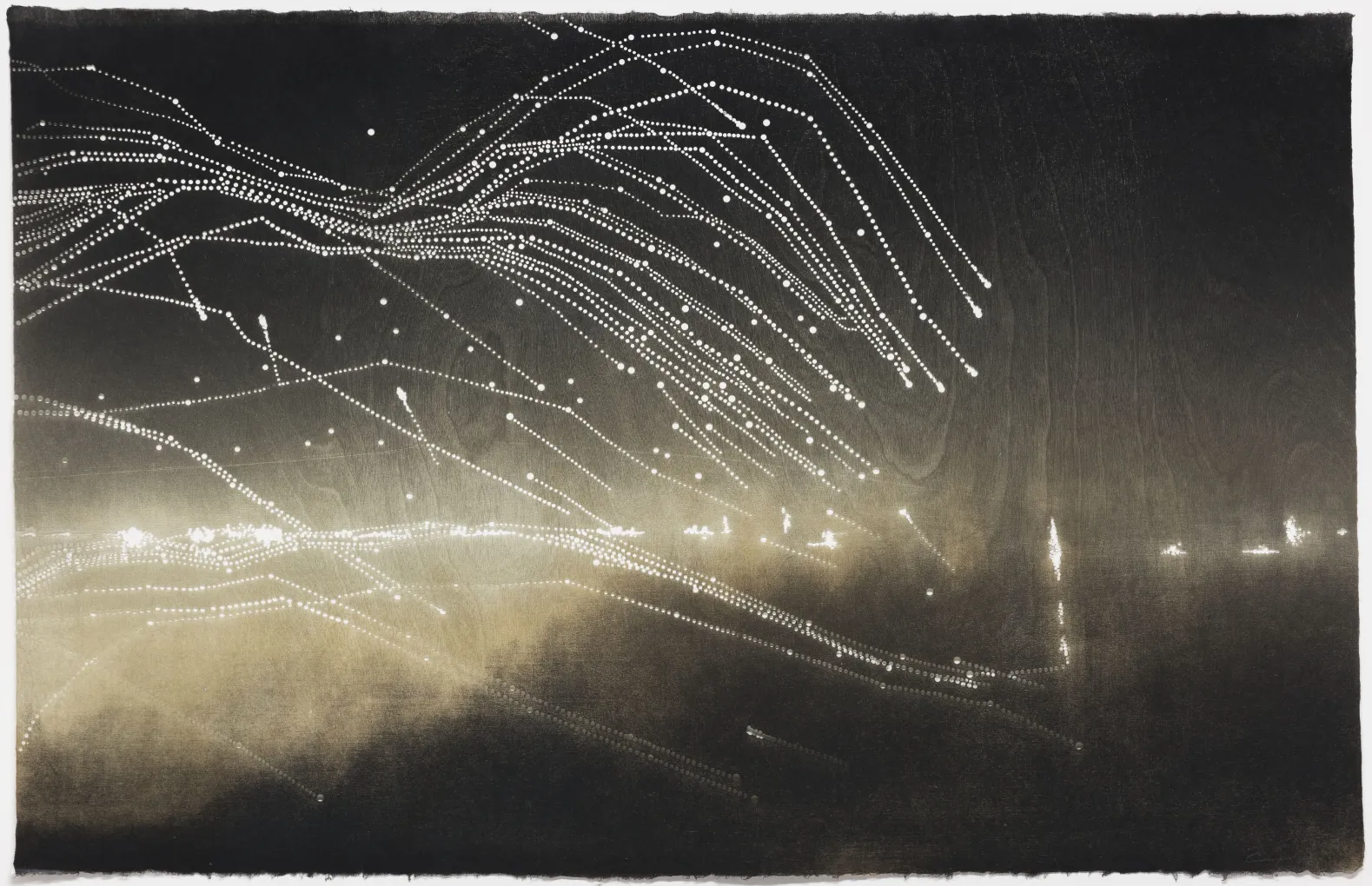 Susan Goethel Campbell, Aerial #3, 2010. Monotype printed in brown-black ink with hand punching. Detroit Institute of Arts, Museum purchase, with funds from Mr. and Mrs. Bernard Cohn, Mrs. Linda A. Wells and Mr. Richard D. Wells, et al., 2010.105.