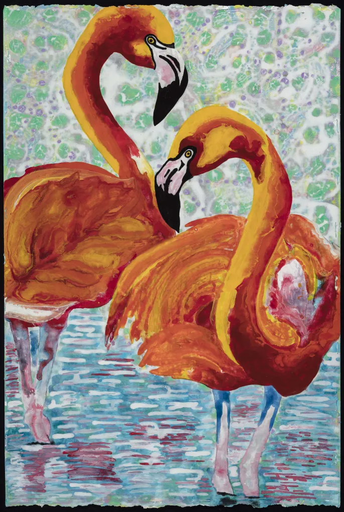 Mercede Lowe, "We Two," painting, Grade 12, Teacher: Patrick Burton. 