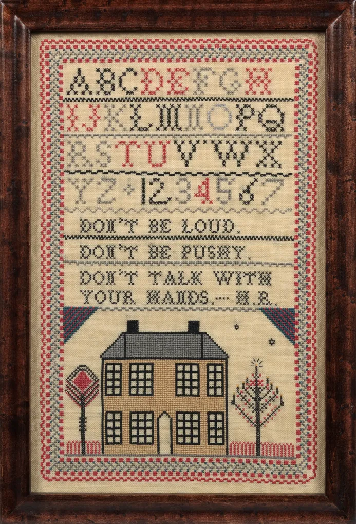 Elaine Reichek, Sampler (H.R.), 1993. The Jewish Museum, New York, 1997-195f © Elaine Reichek