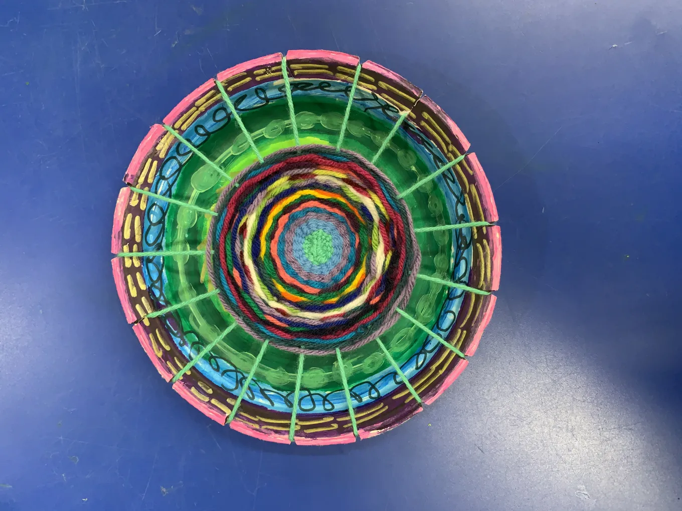 KShema Swain, Radial Weaving, fibers, grade 3, Palmer Park Preparatory Academy, Teacher: Laura Mooradian