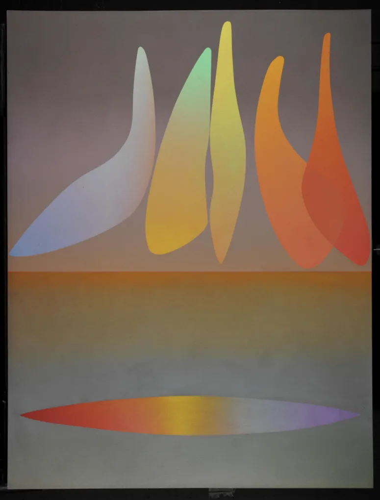 Charles McGee, Spectral Rhythms, early 1970s. Detroit Institute of Arts, Gift of Dr. Edward J. Littlejohn. Courtesy of the artist