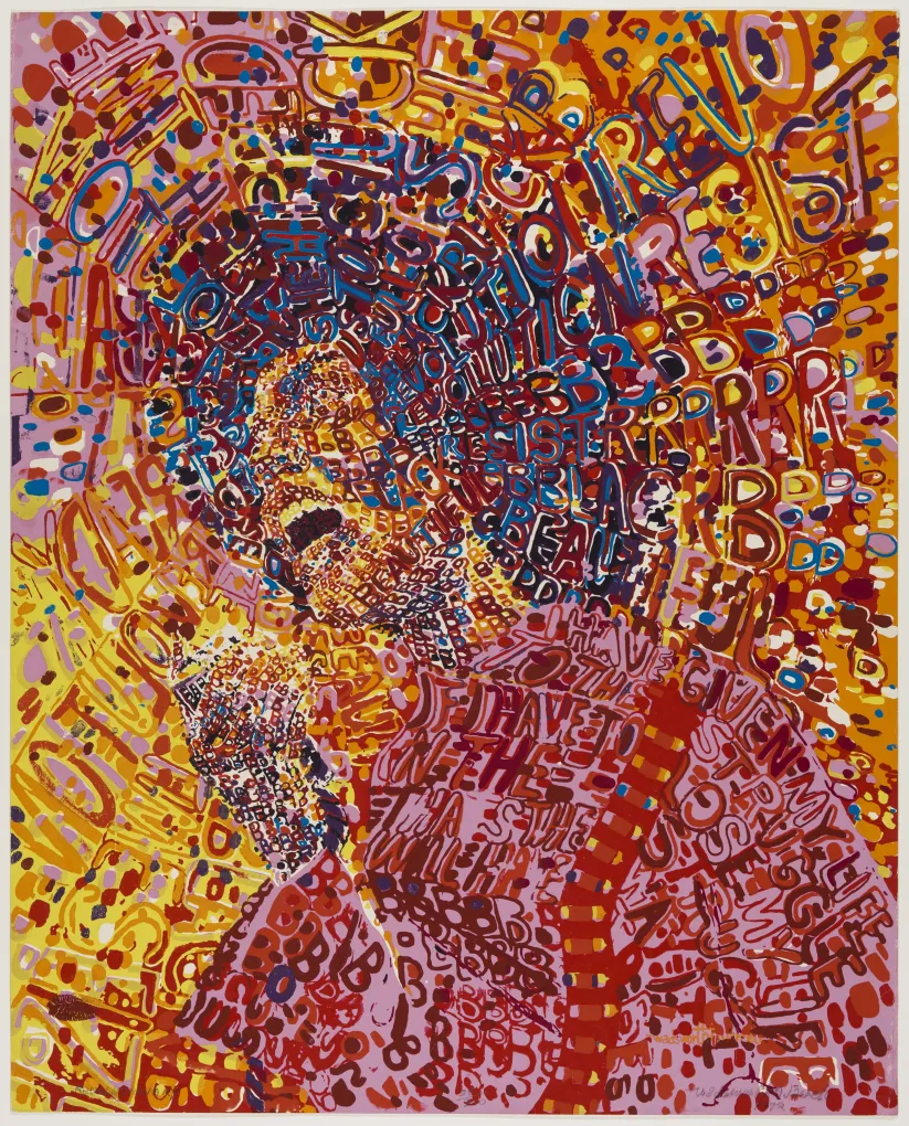 Wadsworth Jarrell, Revolutionary, 1972. Detroit Institute of Arts, Gift of the Azzi/Lusenhop Black Arts Movement Collection