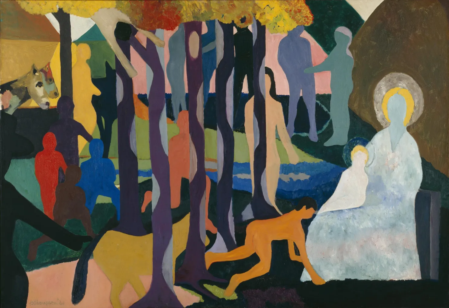 Bob Thompson, Blue Madonna, 1961. Detroit Institute of Arts, Gift of Edward Levine in memory of Bob Thompson. Courtesy of Michael Rosenfeld Gallery, LLC, New York