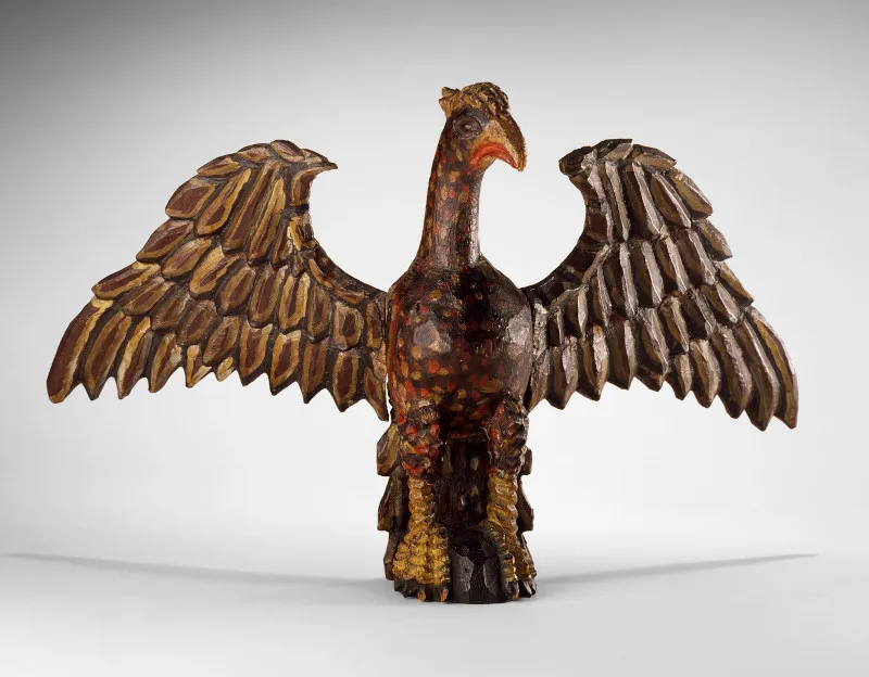 William Schimmel, Eagle, after the late 1860s, polychrome maple. Detroit Institute of Arts, Gift of Mrs. Edsel B. Ford, 46.96. 
