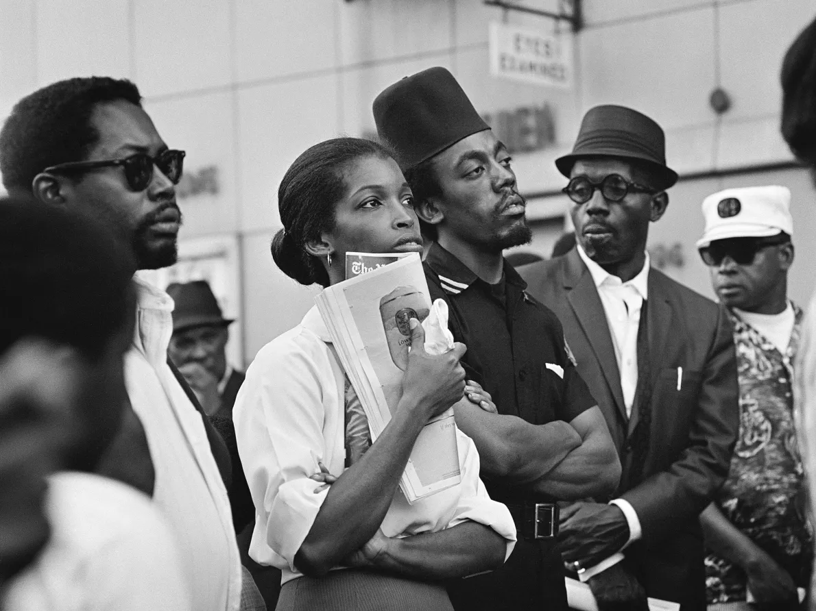 Kwame Brathwaite, Marcus Garvey Day Parade, Harlem, ca. 1967; from Kwame Brathwaite: Black Is Beautiful (Aperture, 2019)
