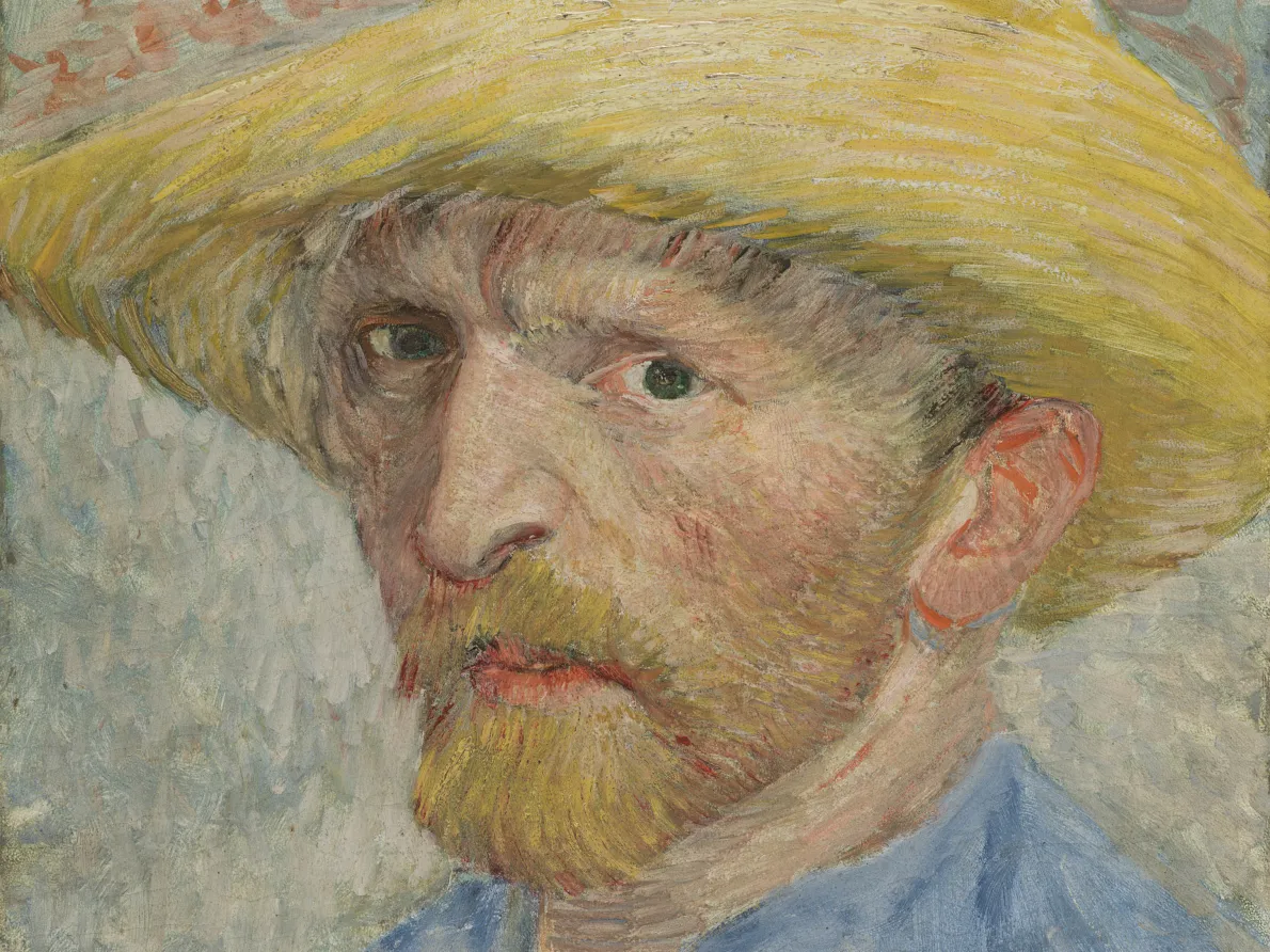 Vincent van Gogh (Dutch, 1853–1890). Self Portrait, 1887. Oil on artist board mounted to wood panel; 13 3/4 × 10 1/2 in. (34.9 × 26.7 cm). Detroit Institute of Arts, City of Detroit Purchase, 22.13.
