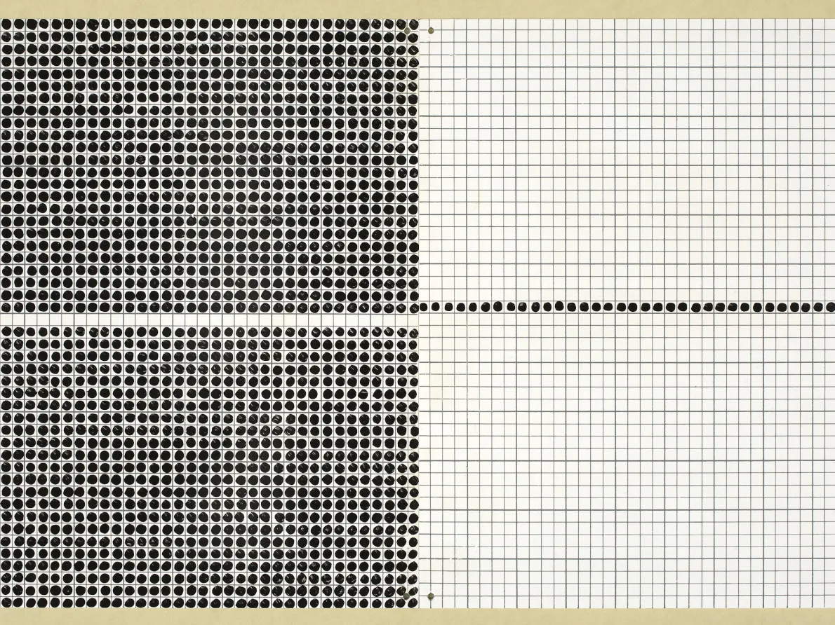 Jennifer Bartlett (American, born 1941). Repousse , 1973. Enamel on steel; each 12 × 12 in. (30.5 × 30.5 cm). Gift of James Pearson Duffy, 2007.224.