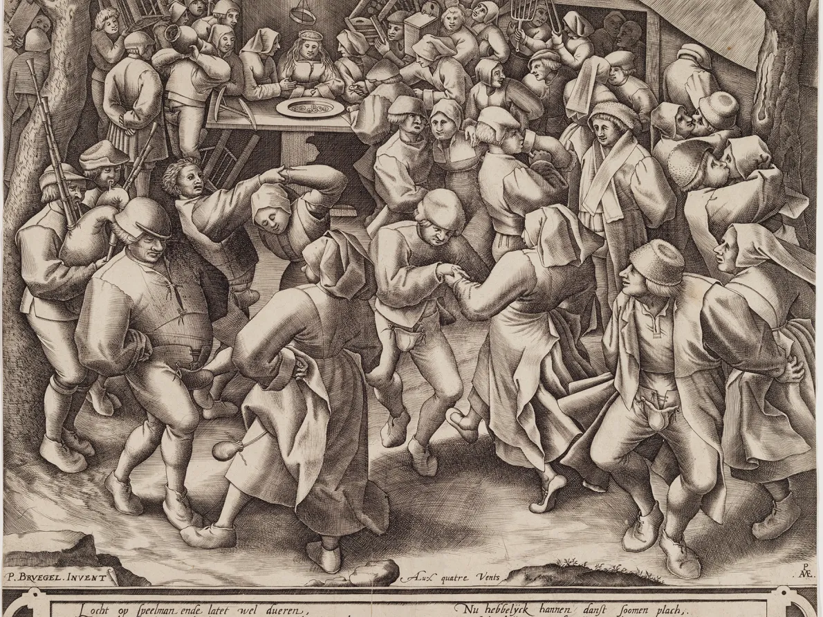 Newly acquired, this print by van der Heyden after Bruegel the Elder’s design helps illustrates the popularity of The Wedding Dance after its creation.