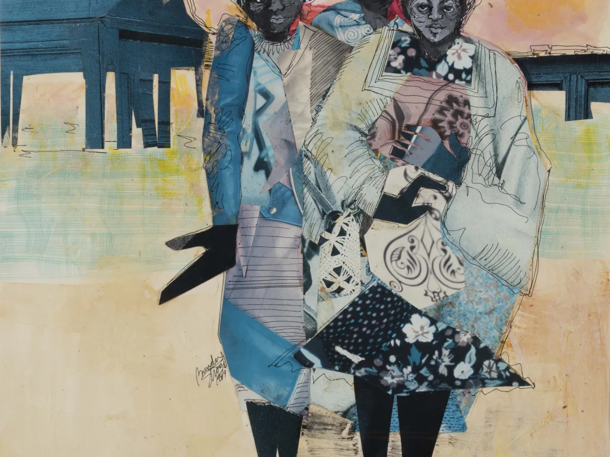 &quot;Ancestors by Water&#039;s Edge,&quot; 1989, Brenda Dendy Stroud, American; collage, mixed media.