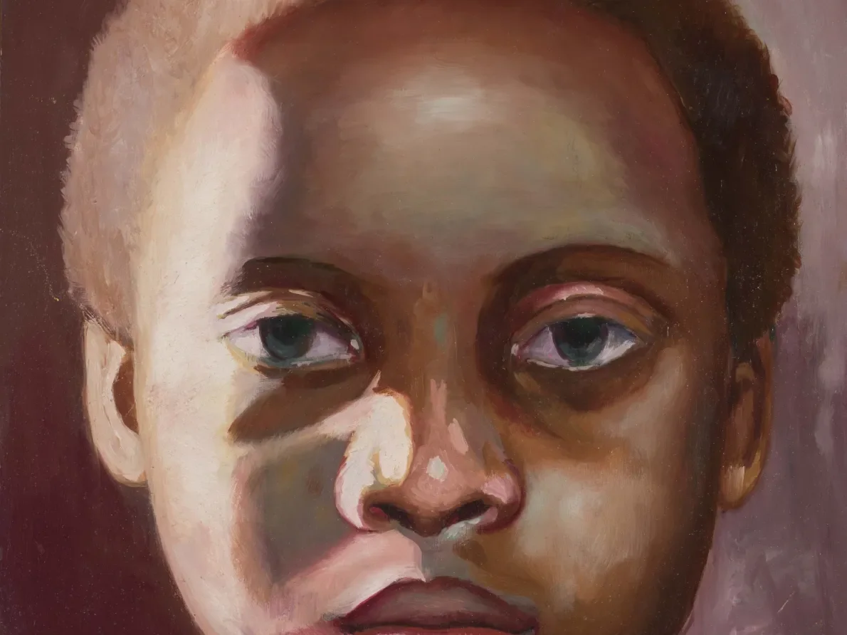 "The Child (Day)," 2007, Tylonn J. Sawyer, American; oil on panel. From the collection of Lorna Thomas, M.D.