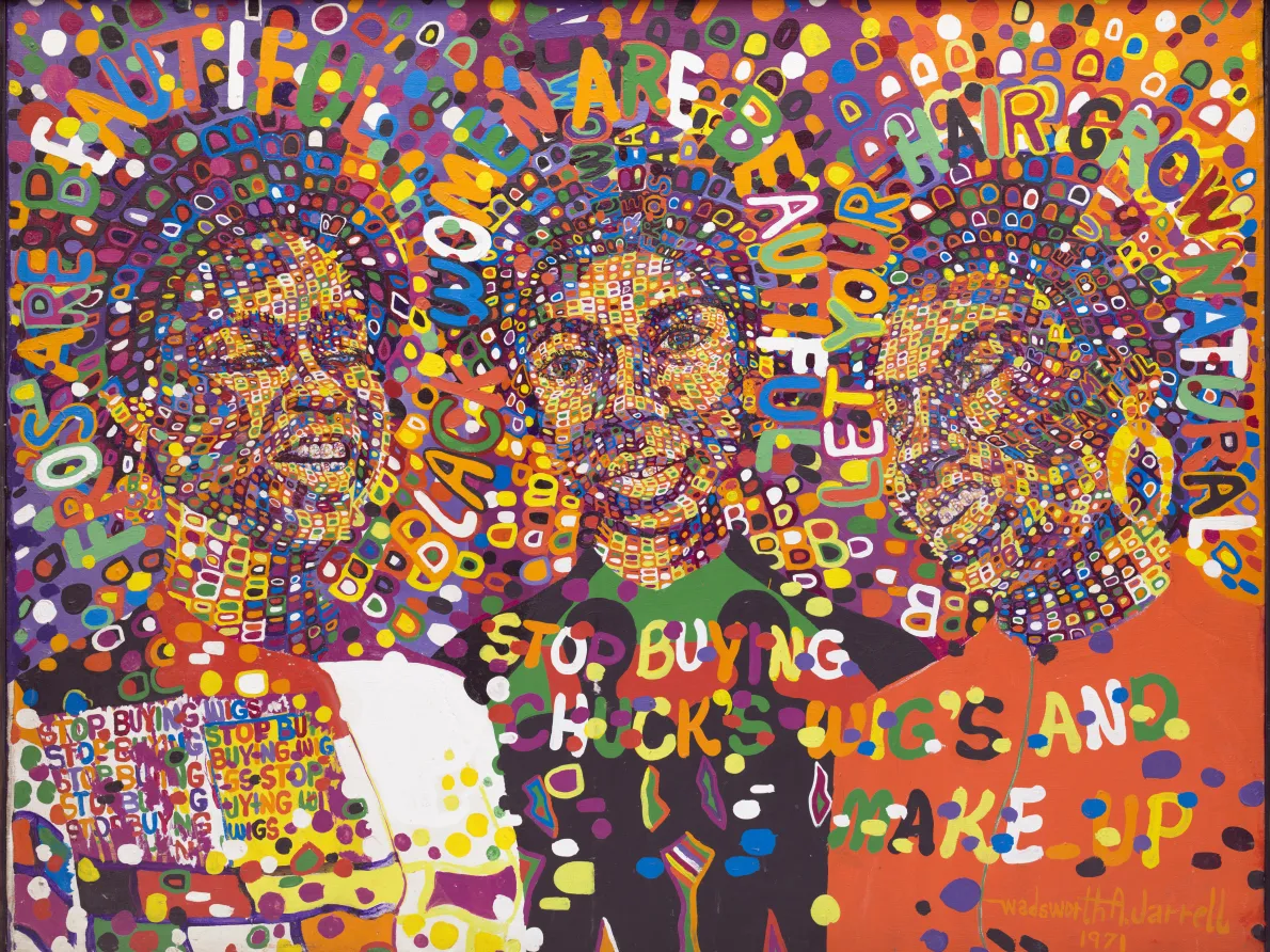 “Three Queens,” 1971, Wadsworth Jarrel, acrylic on canvas. Detroit Institute of Arts