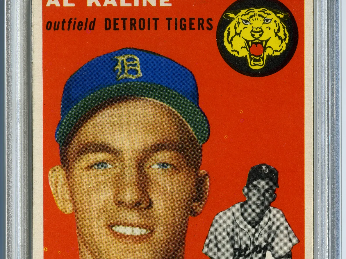 Topps Chewing Gum, Inc. (American, established 1938), Al Kaline – Outfield Detroit Tigers, 1954, offset lithography. Collection of E. Powell Miller. © Topps Company Inc.