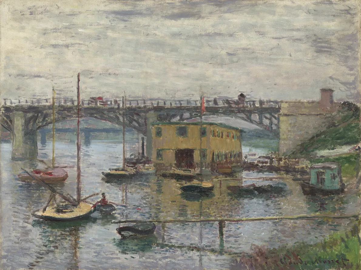 “Bridge at Argenteuil on a Gray Day,” about 1876, Claude Monet, oil on canvas. National Gallery of Art, Washington, D.C. Ailsa Mellon Bruce Collection, 1970.17.44