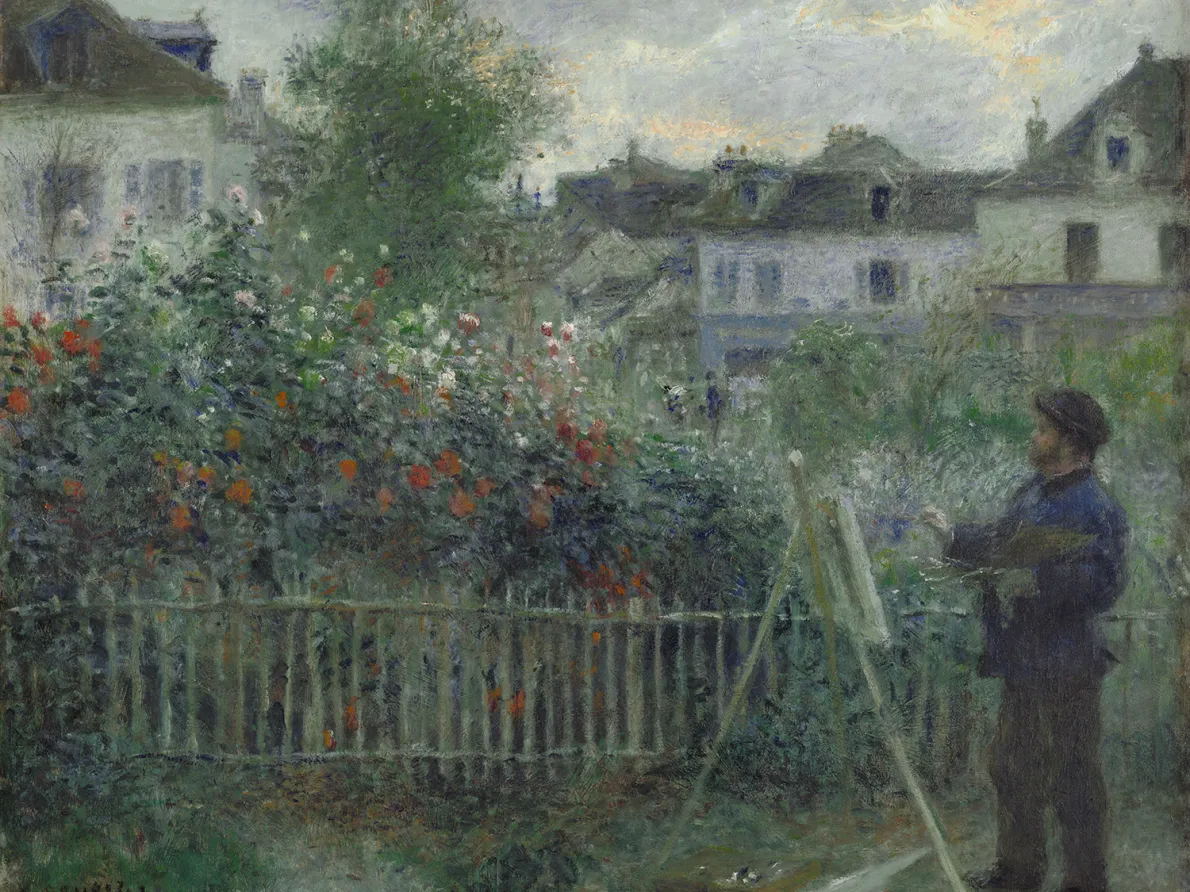 “Claude Monet Painting in His Garden at Argenteuil,” 1873, Pierre-Auguste Renoir, oil on canvas. Wadsworth Atheneum Museum of Art, Hartford, Connecticut. Bequest of Anne Parrish Titzell, 1957.614