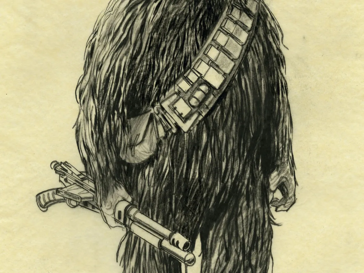 Concept Art, Chewbacca. Star Wars™: A New Hope. © & ™ 2018 Lucasfilm Ltd. All rights reserved. Used under authorization.