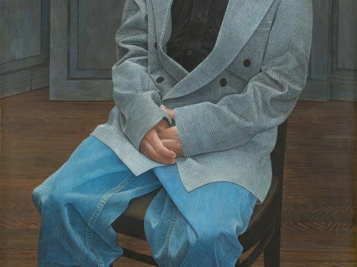 &quot;Little Paul,&quot; 1995, Robert L. Tomlin, American; egg tempera. P. Henry and P. Taylor Collection.