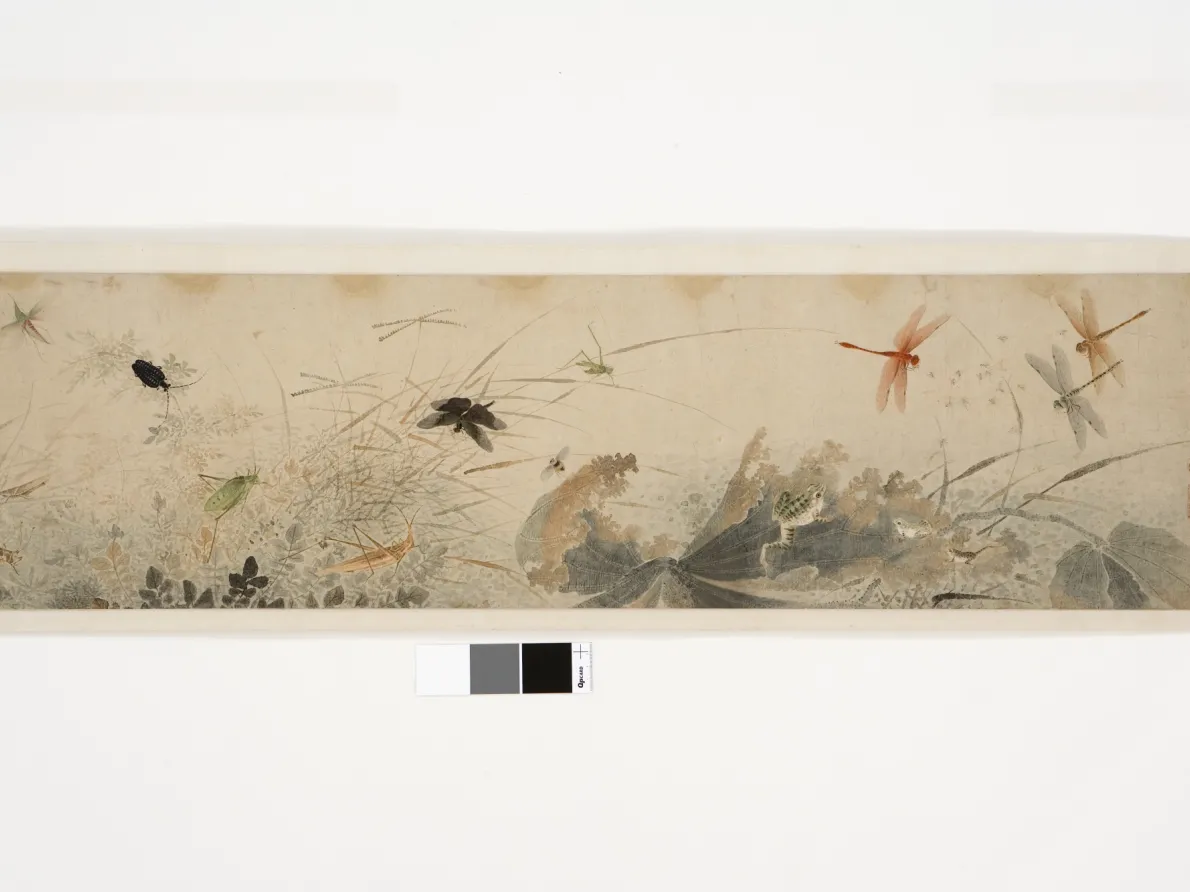 “Early Autumn,” late 1200s–1300s, signed Qian Xuan, Ink and watercolor on paper. Detroit Institute of Arts