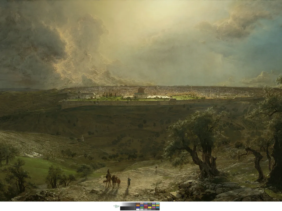 “Jerusalem from the Mount of Olives,” 1870, Frederic Church, oil on canvas. The Nelson-Atkins Museum of Art, Kansas City, Missouri Gift of the Enid and Crosby Kemper Foundation, F77–40/1