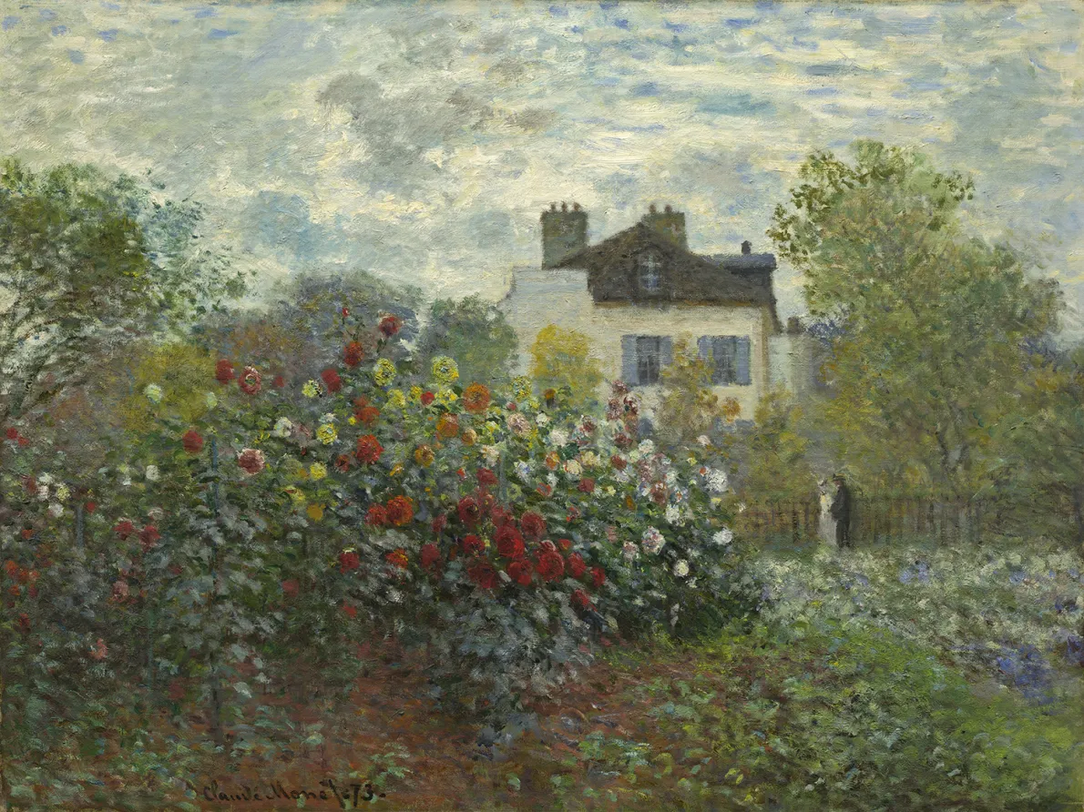 “The Artist’s Garden in Argenteuil (A Corner of the Garden with Dahlias),” 1873, Claude Monet, oil on canvas. National Gallery of Art, Washington, D.C. Gift of Janice H. Levin, in Honor of the 50th Anniversary of the National Gallery of Art, 1991.27.1