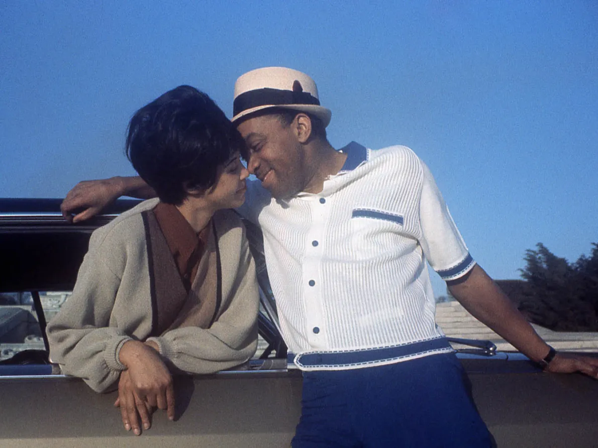 “Untitled (Young Couple),” around 1970, attributed to Allen Stross, color transparency film. Detroit Institute of Arts